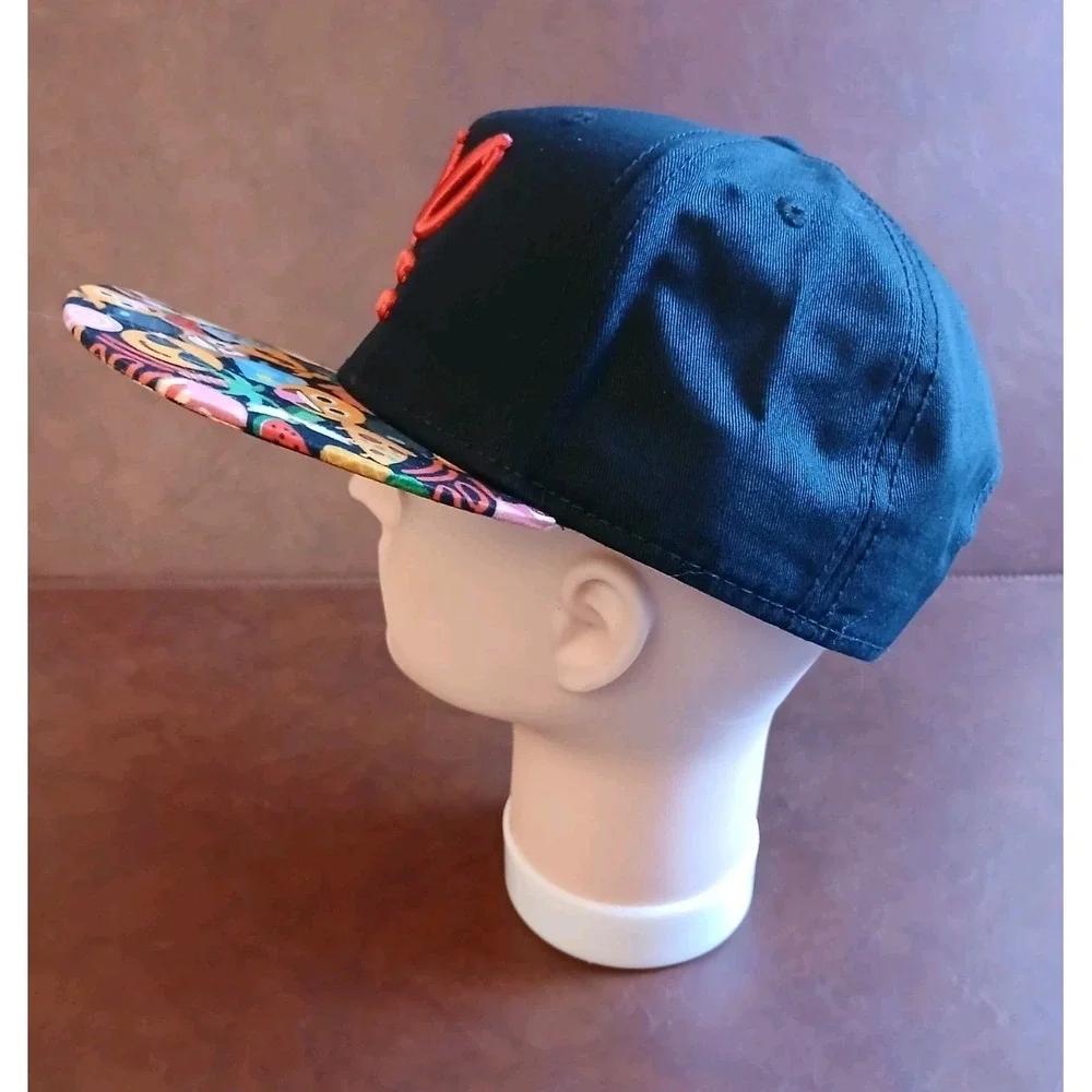 Emoji Flat Bill Snapback Adjustable‎ Black Hat Cap #1587